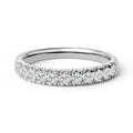 14K White Gold 1/2 Cttw Round Diamond 11 Stone Classic Band