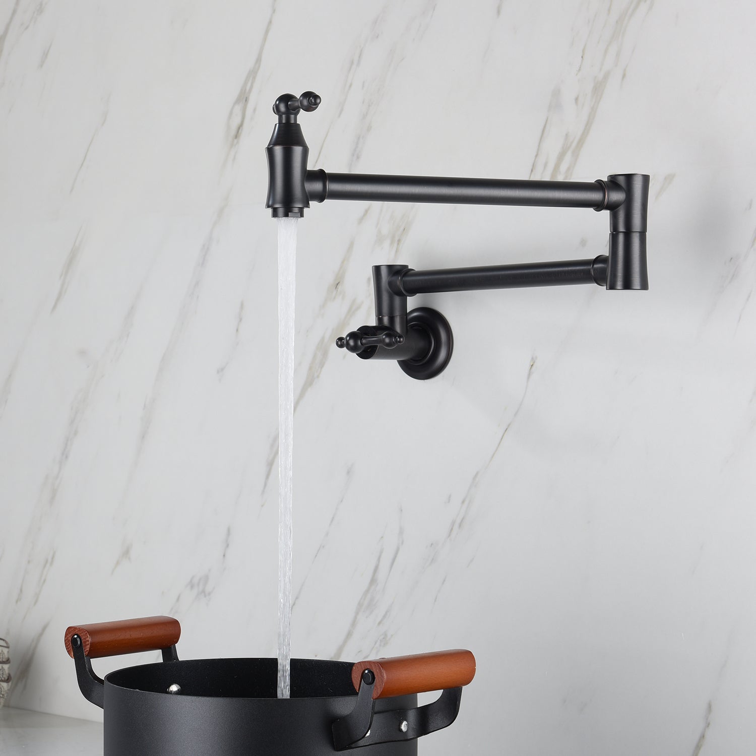 Wall Mount Folding Kitchen Pot Filler Faucet