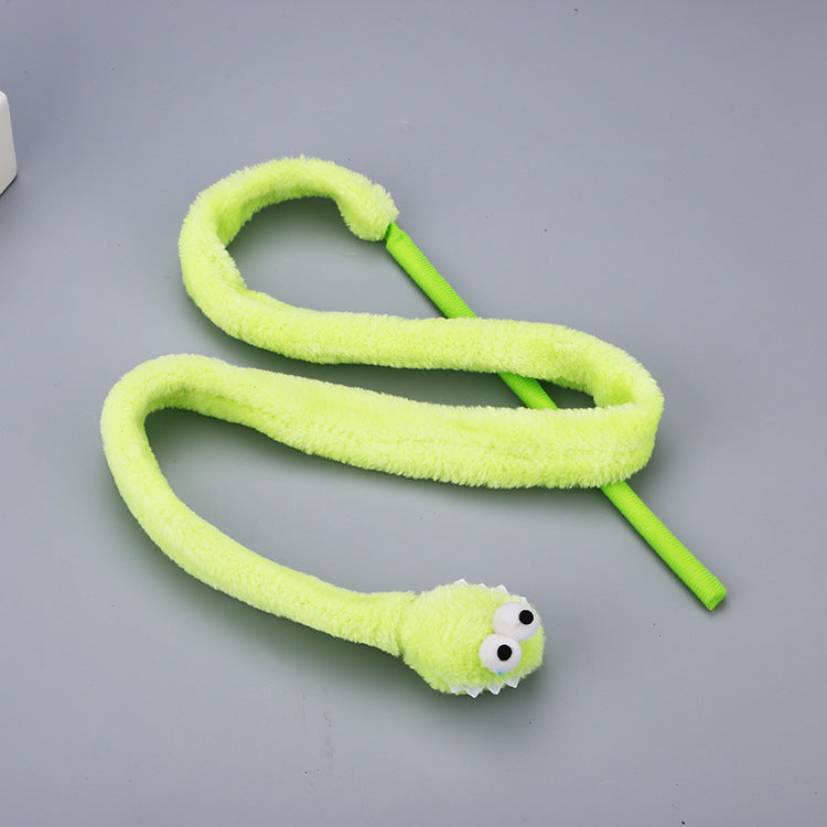 Cartoon Snake Cat Toy with Teaser Wand