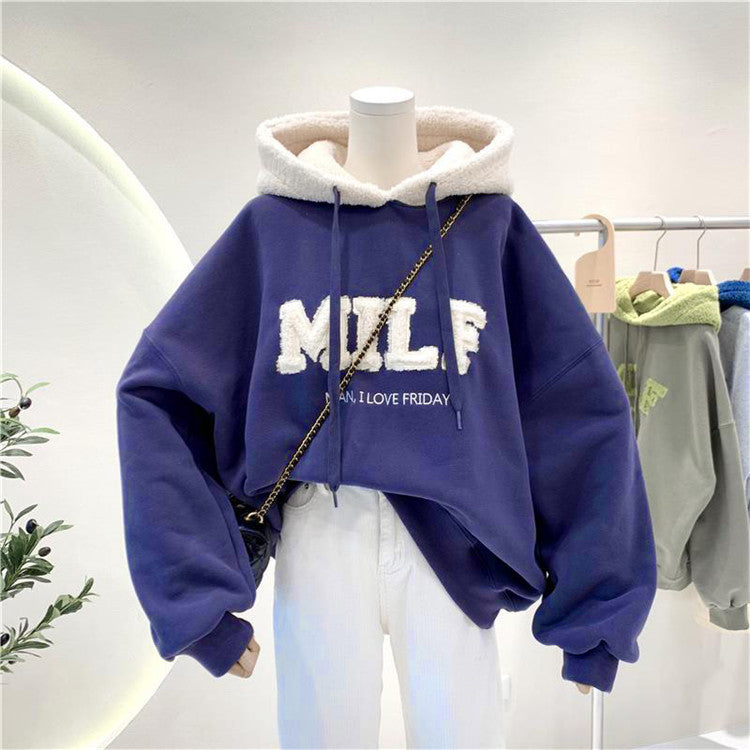 Thick Winter Hooded Sweater for Women - Anti-Pilling Velvet