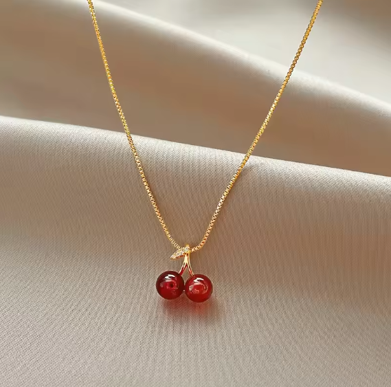 Cherry Pendant Clavicle Chain