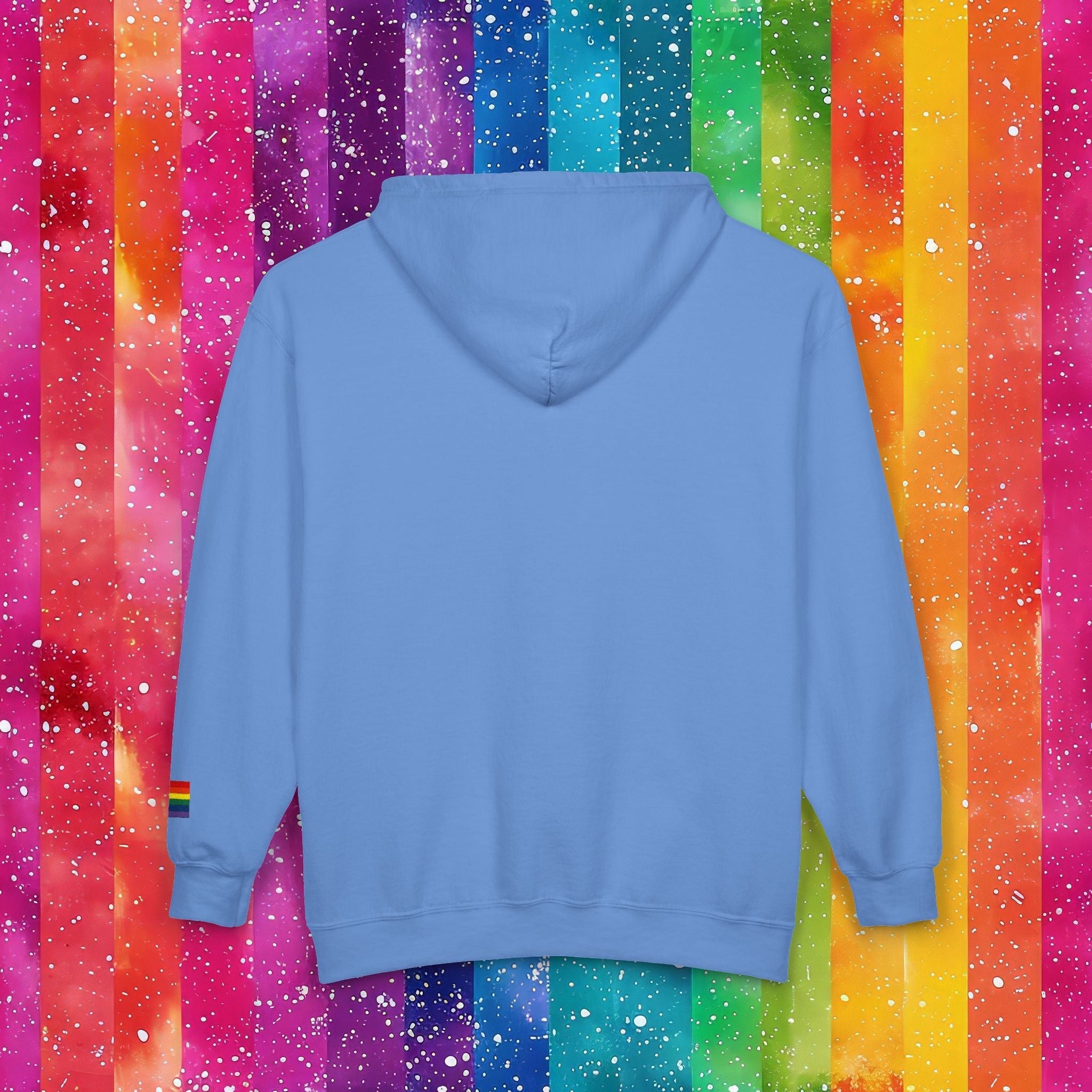 Bespattered Facade Rainbow LGBTQ+ Pride Embroidered Full-Zip Hoodie