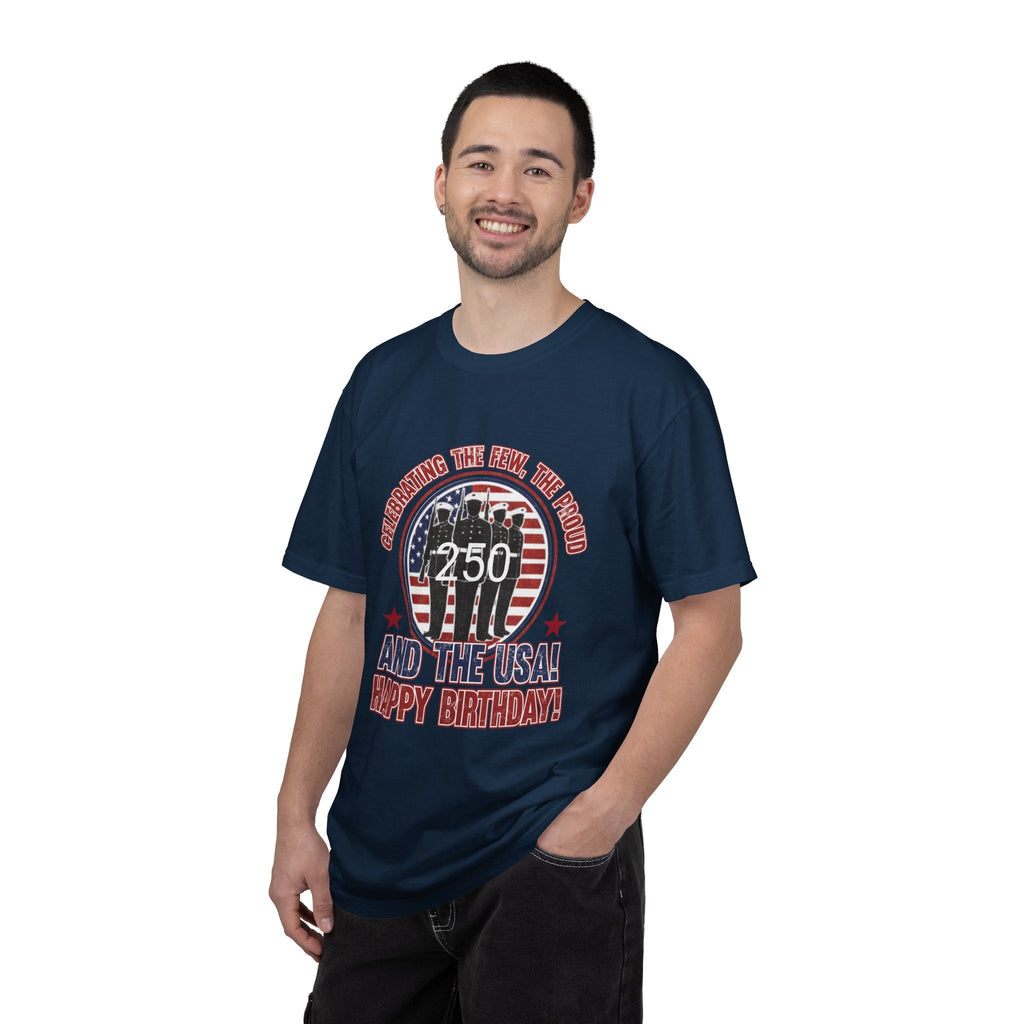 America 250 – “Celebrating the Few, the Proud” Happy Birthday USA T-Shirt