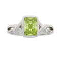 Natural Cubic Zirconium Ring Sterling Silver