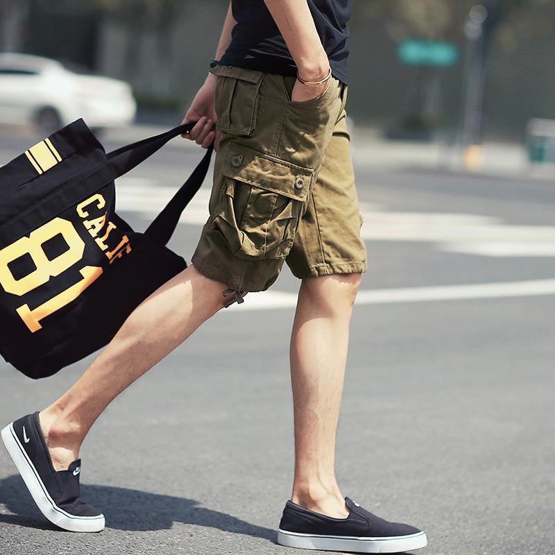 Men's Casual Five-Point Overalls Shorts Pants