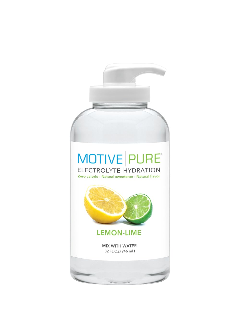 MOTIVE | PURE Electrolyte Hydration Lemon-Lime 32 oz Pump Bottle
