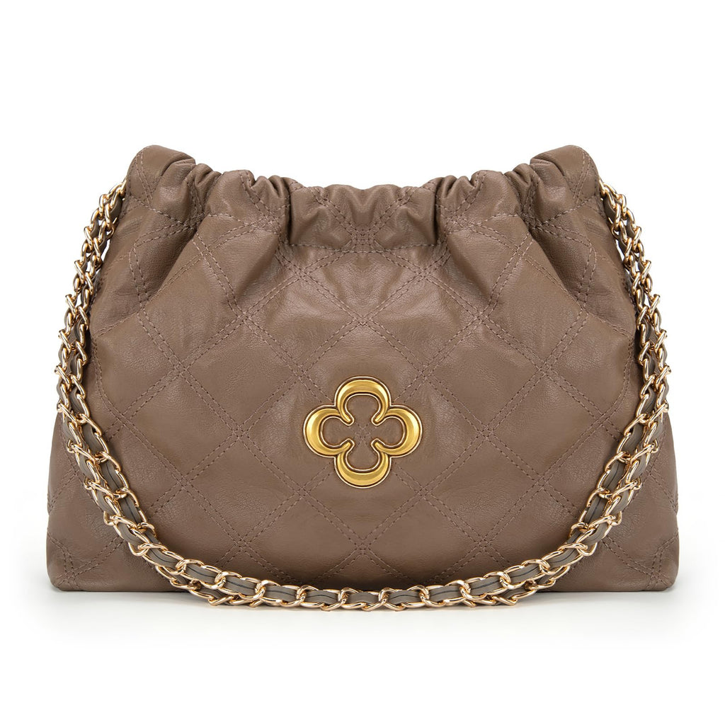 Milan Chiva Small Bag for Women Dumpling Clutch Purse with Gold Chain Strap