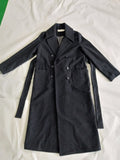 Women's Double-breasted Lace-up Long Wool Coat