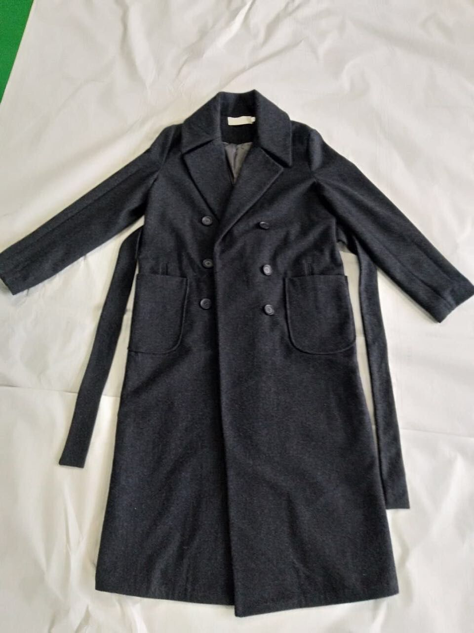 Women's Double-breasted Lace-up Long Wool Coat