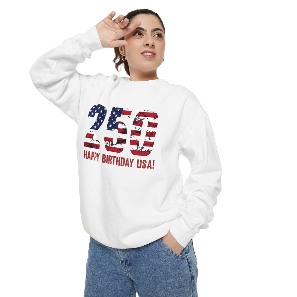 America 250 – Happy Birthday USA “Flag in 250” Sweatshirt