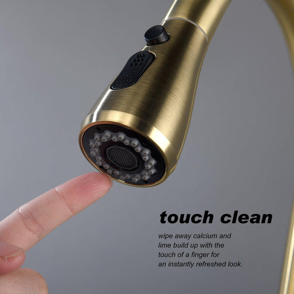 Single Handle Stainless Steel Kitchen Sink Faucet with Pull Down Sprayer