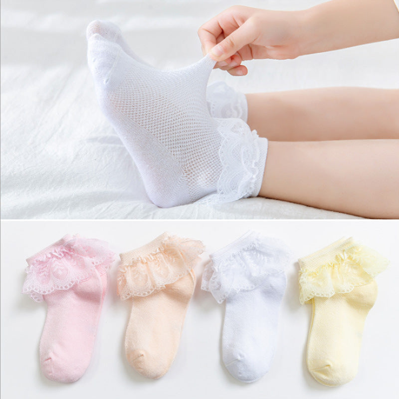 New Summer Thin Cotton Lace Baby Girl Socks Wholesale