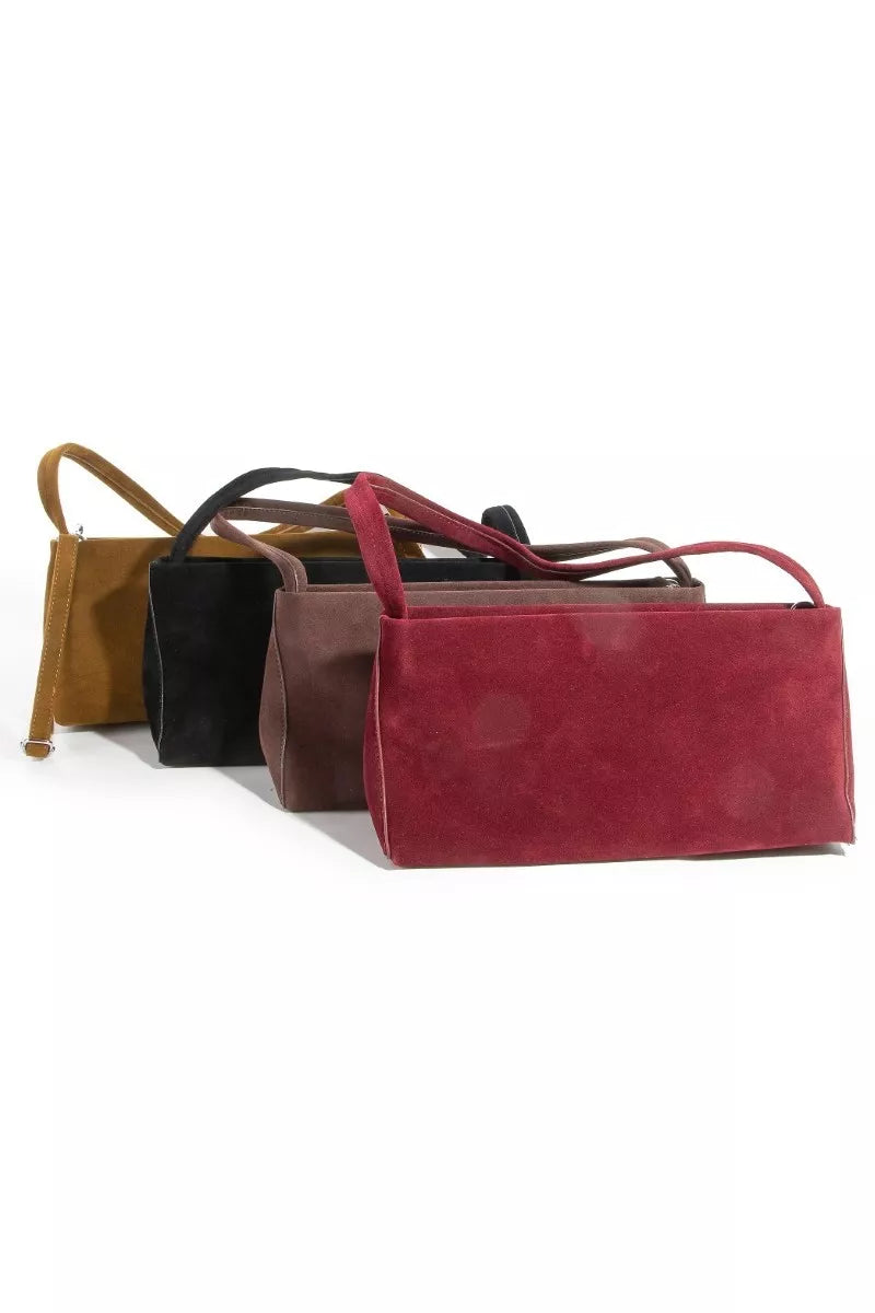 Fame Faux Suede Rectangle Bag