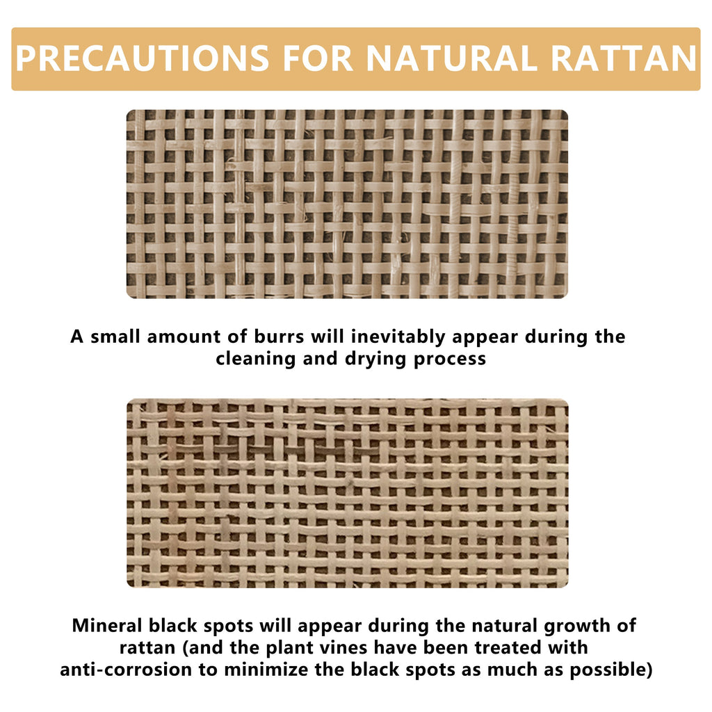 43.31'6-Drawers Rattan Storage Cabinet Rattan Drawer,for Bedroom,Living Room,White