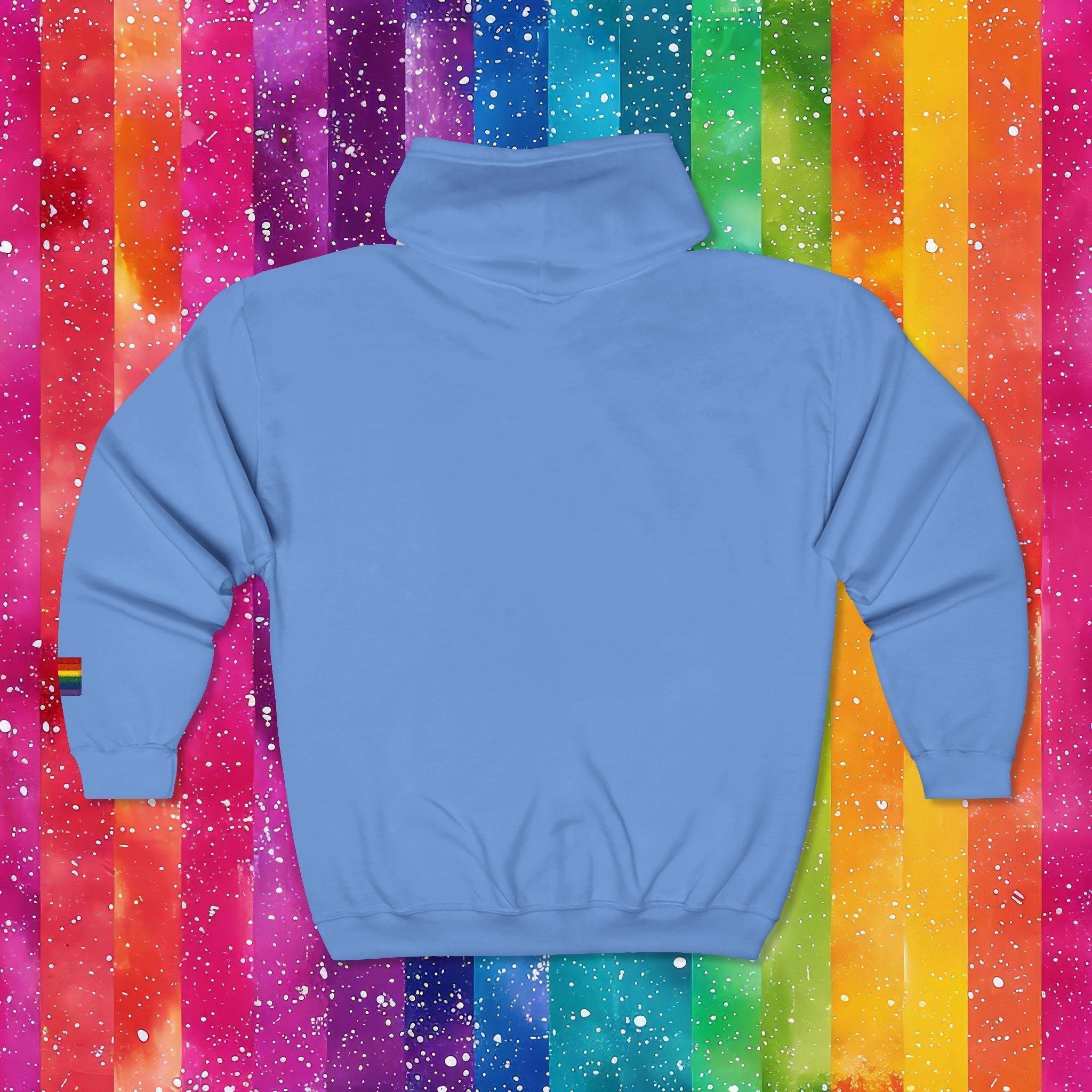 Bespattered Facade Rainbow LGBTQ+ Pride Embroidered Full-Zip Hoodie