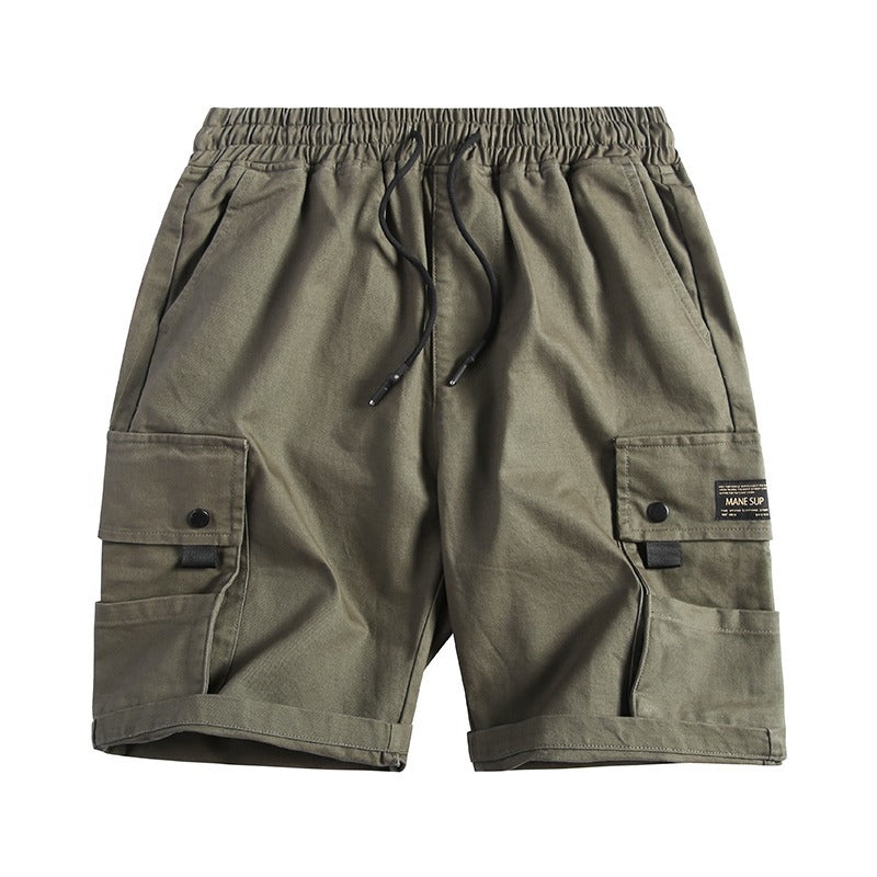 Men's Casual Retro Multi-Pocket Loose Shorts Pants