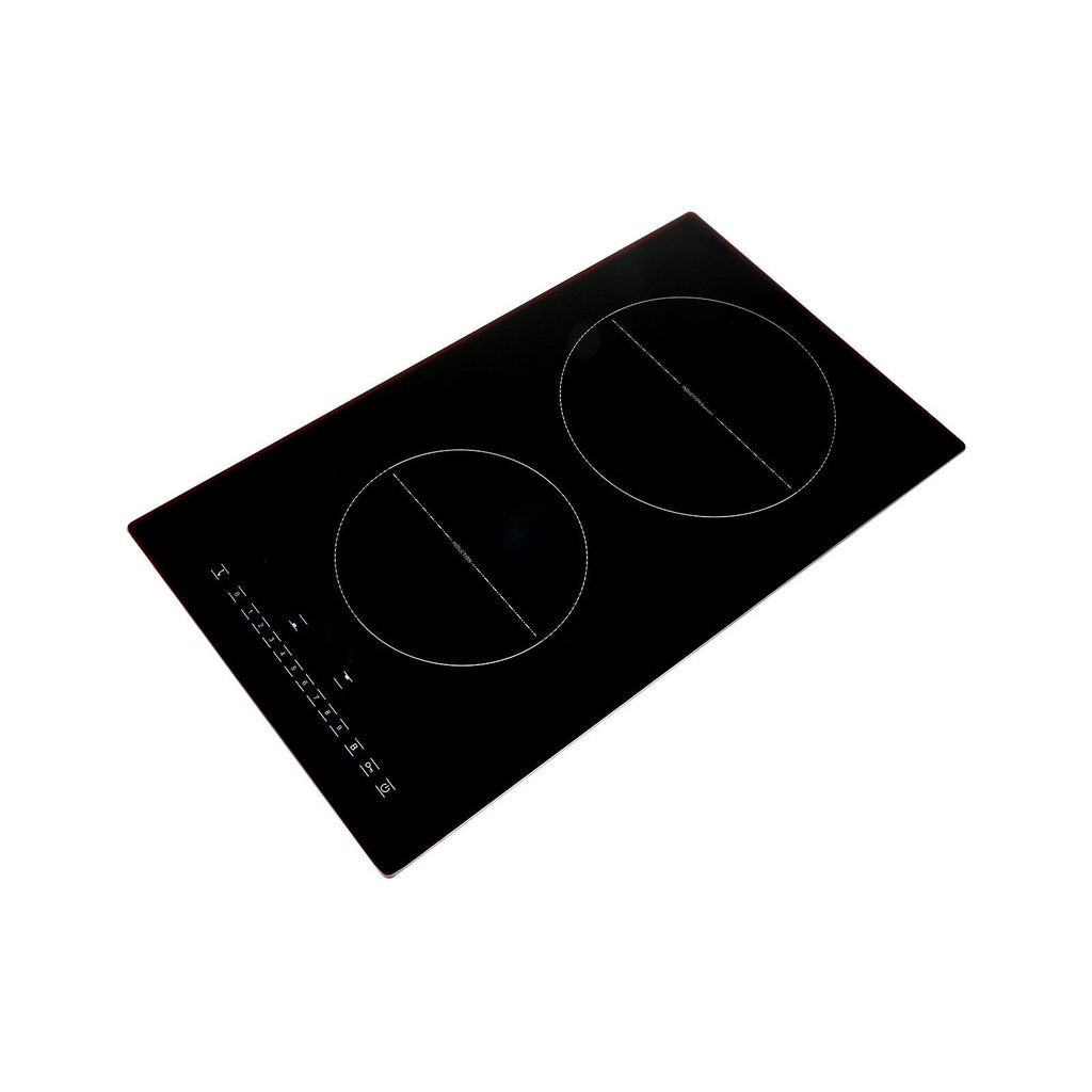 Electric Cooktop, 2 Burners, 12'' Induction Stove Top, Built-in Magnetic Cooktop 3000W, 9 Heating Level Multifunctional Burner, LED Touch Screen w/ Child Lock & Over-Temperature Protection