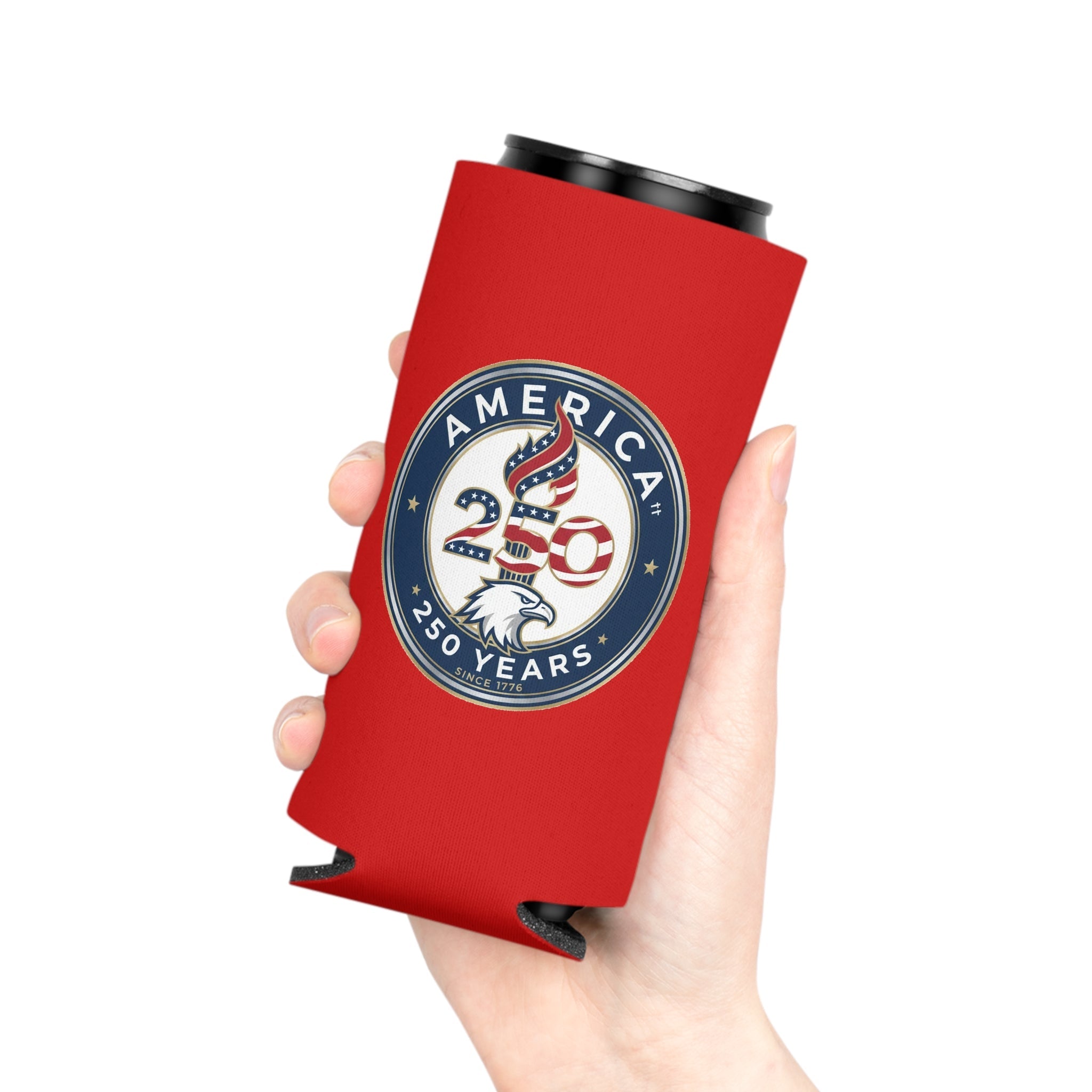 America 250 Can Cooler – Patriotic 250 Years Eagle Beer Koozie