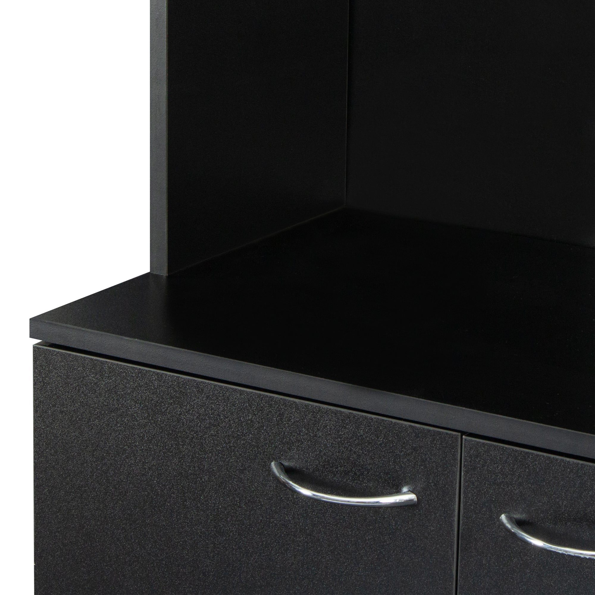 70.87' Tall Wardrobe& Kitchen Cabinet, with 6-Doors, 1-Open Shelves and 1-Drawer for bedroom,Black