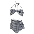 2020 New Cute Checkered High Waist Bikini Set