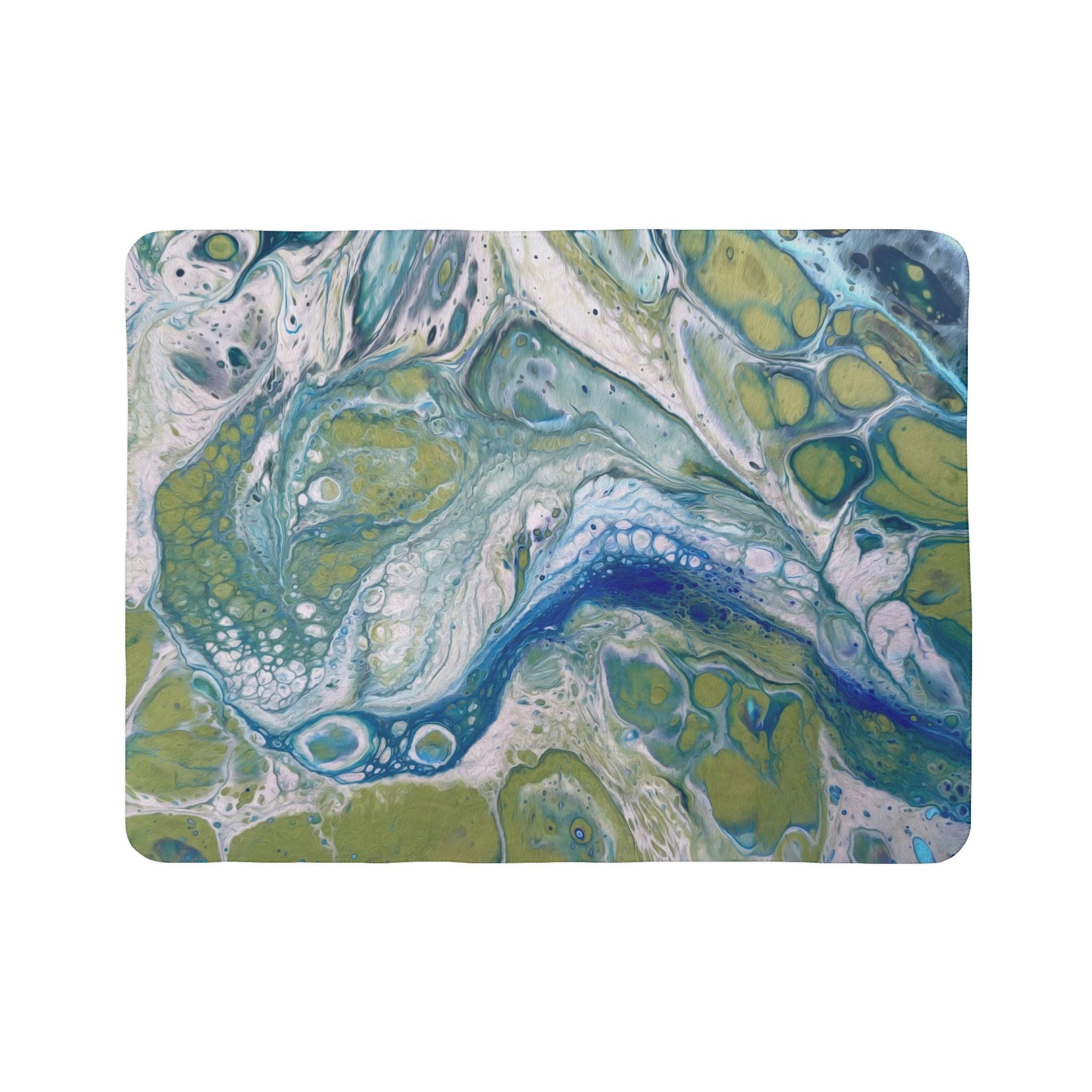 Bespattered Facade Sea Turtle Fleece Sherpa Blanket | 2 Colors & Sizes