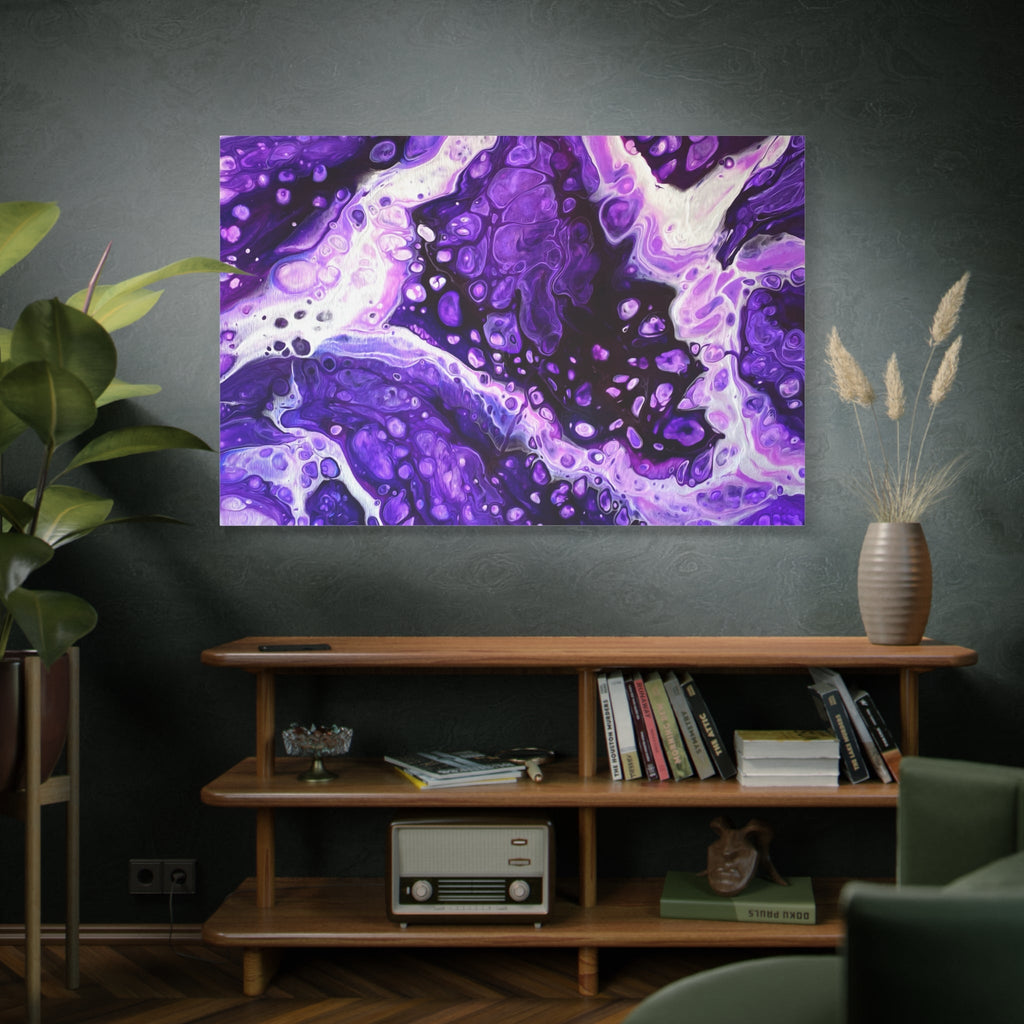 Bespattered Facade Purple Haze Stretched Matte Canvas Art Prints | Multiple Sizes
