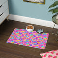 Bespattered Facade Rainbow Hearts Pet Food Mat