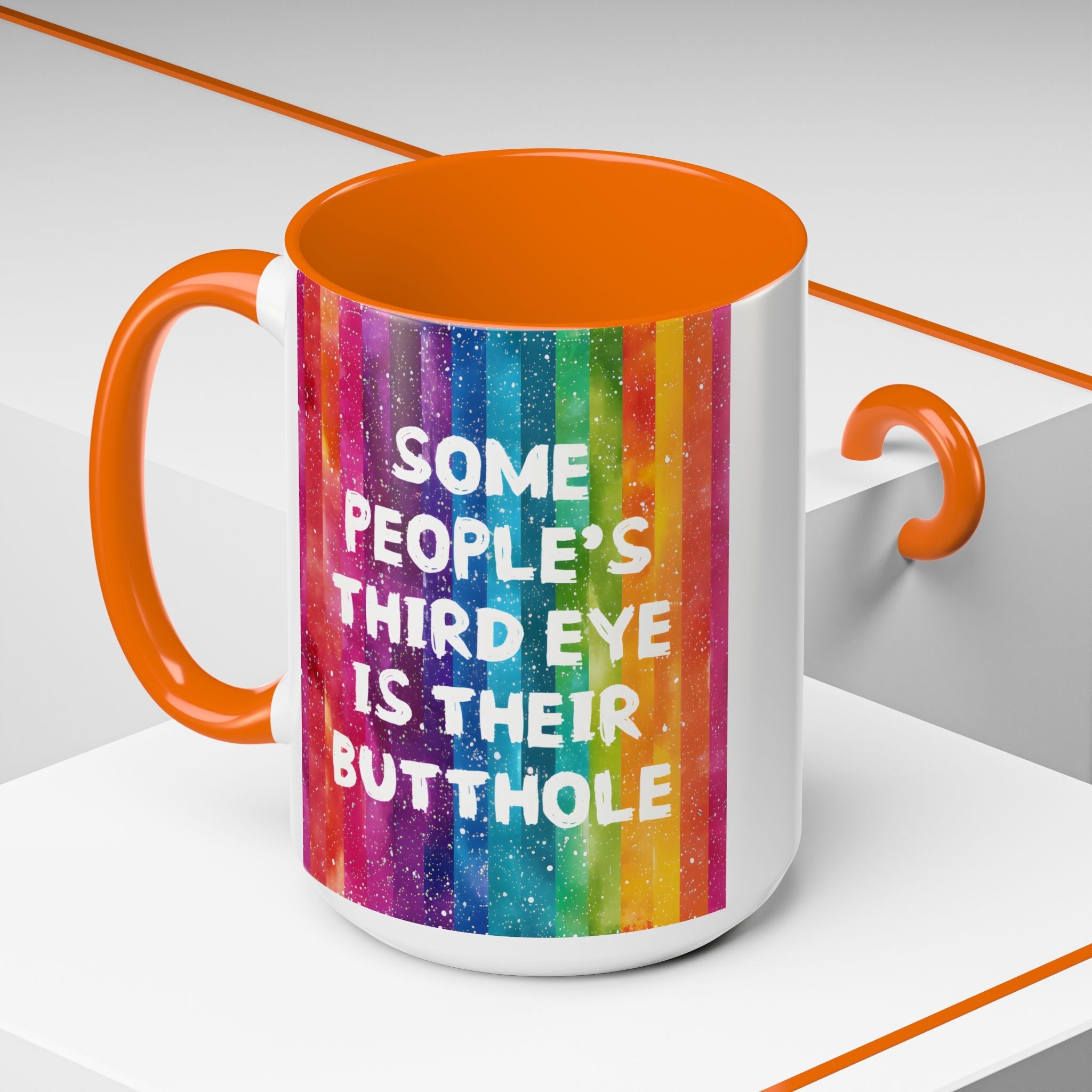 Bespattered Facade All-Seeing Butthole Rainbow Mug | Eight Colors | 11oz or 15oz