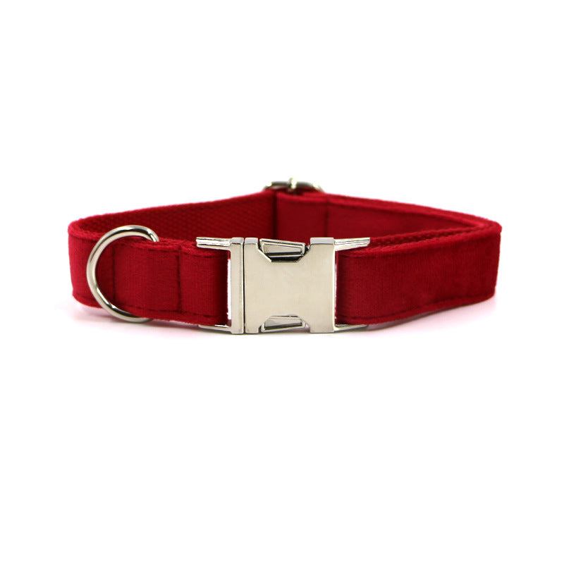 Plaid Dog Collar with Bow Tie and Bow Set