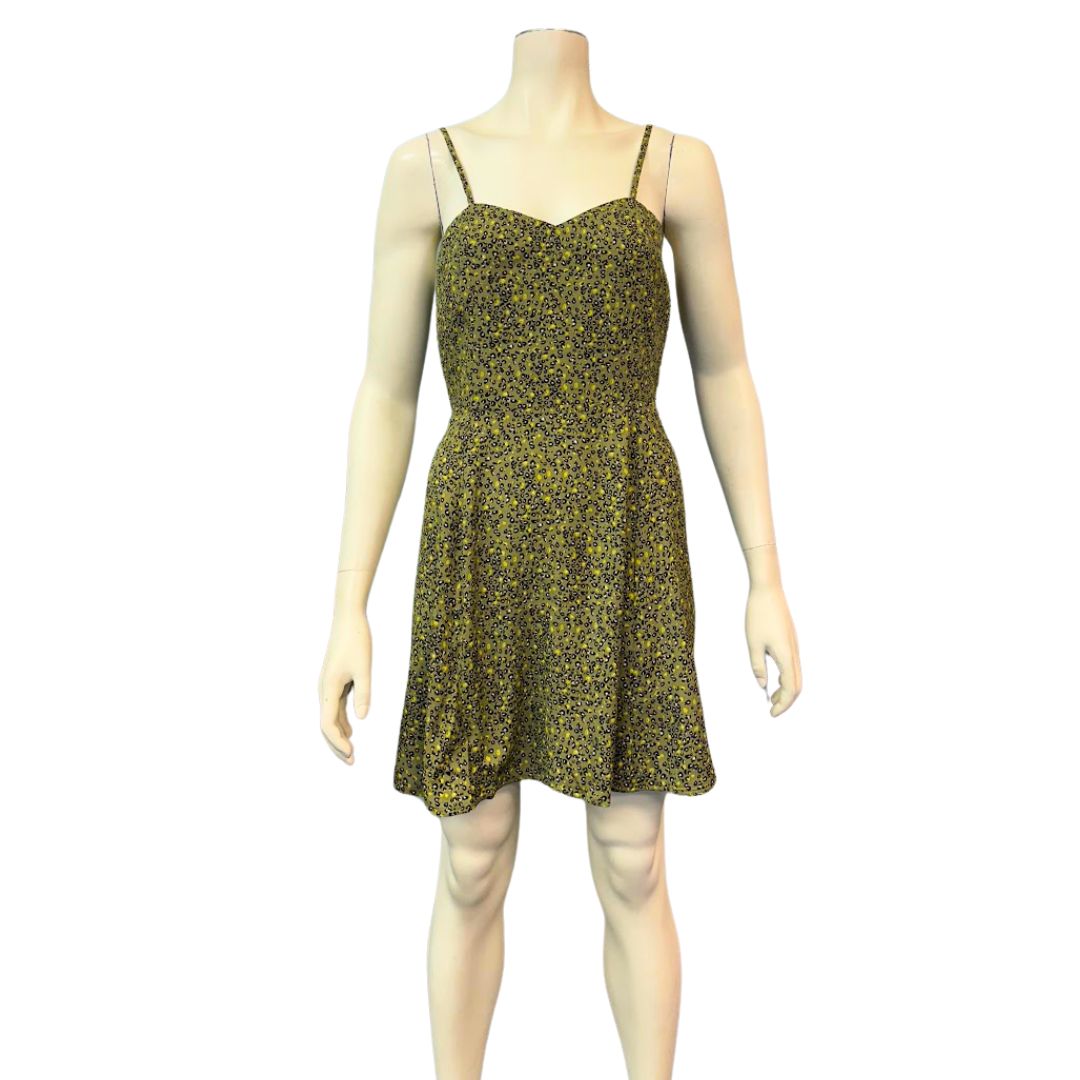 Calvin Klein Jeans Womens Micro Leopard Line Mini  Dress