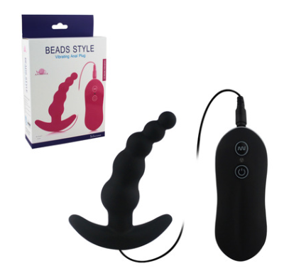 Vibrating Anal Plug with Electric Beads, Adult Toy