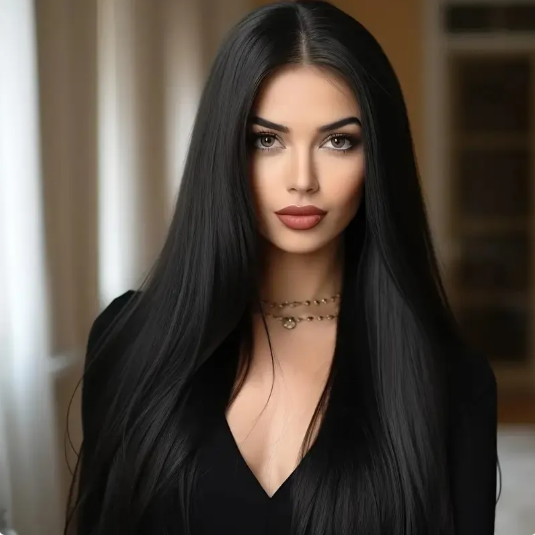 Black Straight Long Wig
