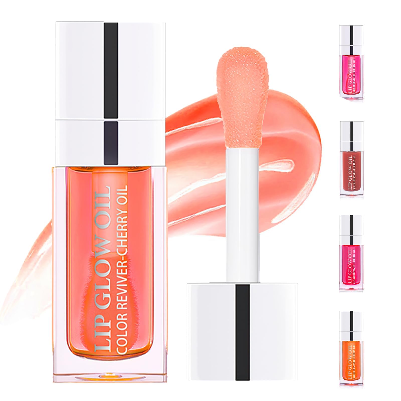 REWLKP Hydrating Lip Glow Oil Plumping Lip Gloss No-Sticky Transparent Moisturizing Lip Balm Natural Lip Plumper Gloss Make Lips Fuller