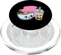 Ramen Bubble Tea Boba Japanese Noodles K-Pop Fun Anime Gift PopSockets PopGrip: Swappable Grip for Phones & Tablets PopSockets MagSafe PopGrip for iPhone