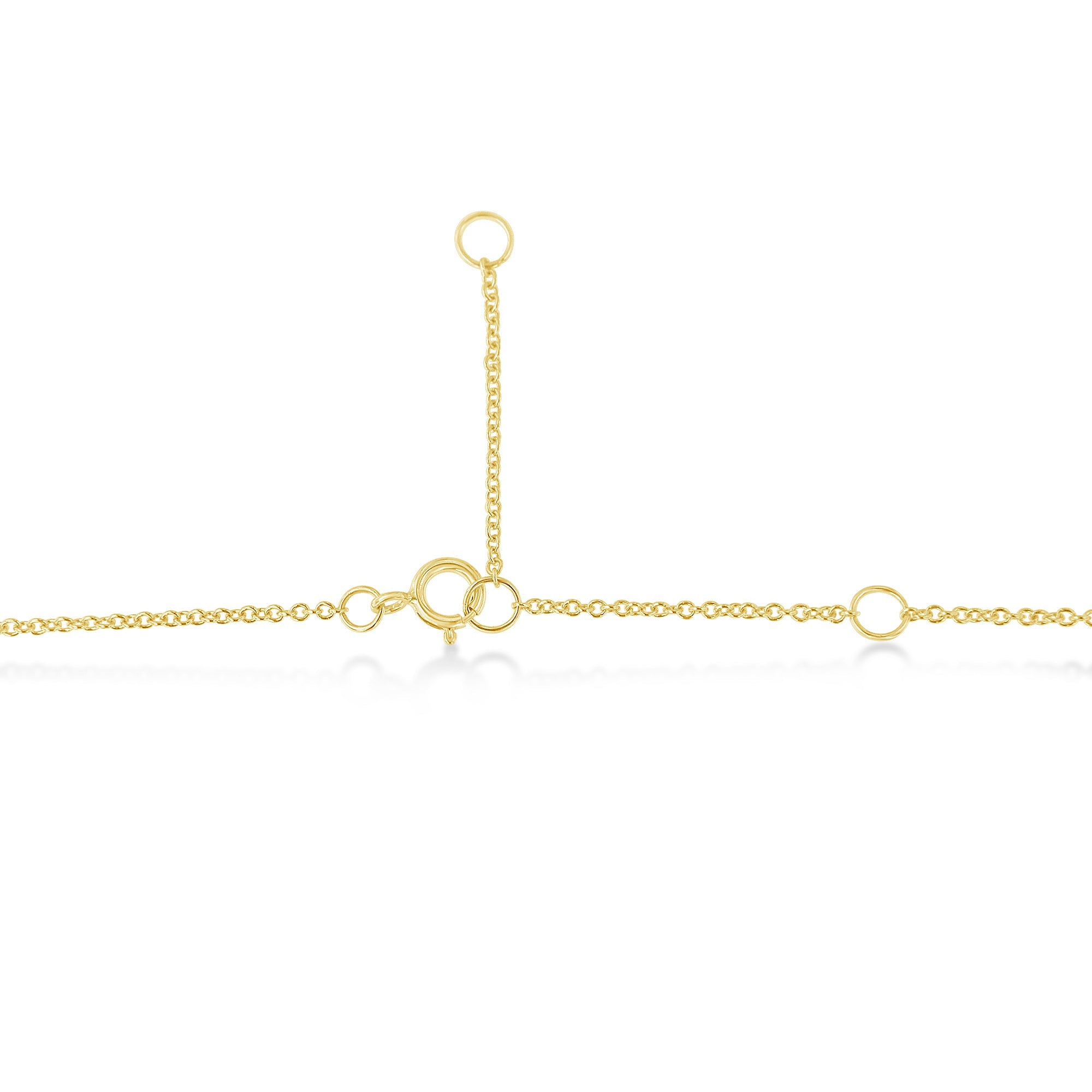 10K Yellow Gold 1/3 Carat Round Brilliant-Cut Diamond Modern Bezel-Set Solitaire 16"-18" Pendant Necklace (H-I Color, SI2-I1 Clarity)