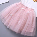Girls' Mesh Pleated Princess Skirt for Ages 4-7
