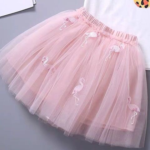 Girls' Mesh Pleated Princess Skirt for Ages 4-7