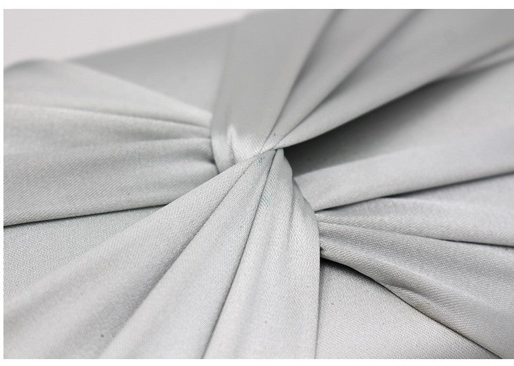 Handmade Silk Evening Clutch with Bow for Women