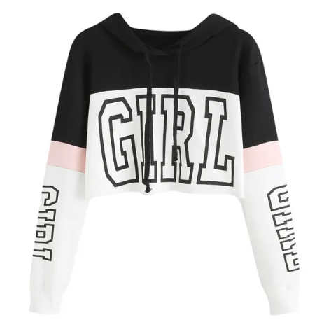 Patchwork Crop Hoodie