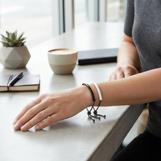 Inc Black-Tone 2-Pc. Set Enamel Tube Bolo Bracelets
