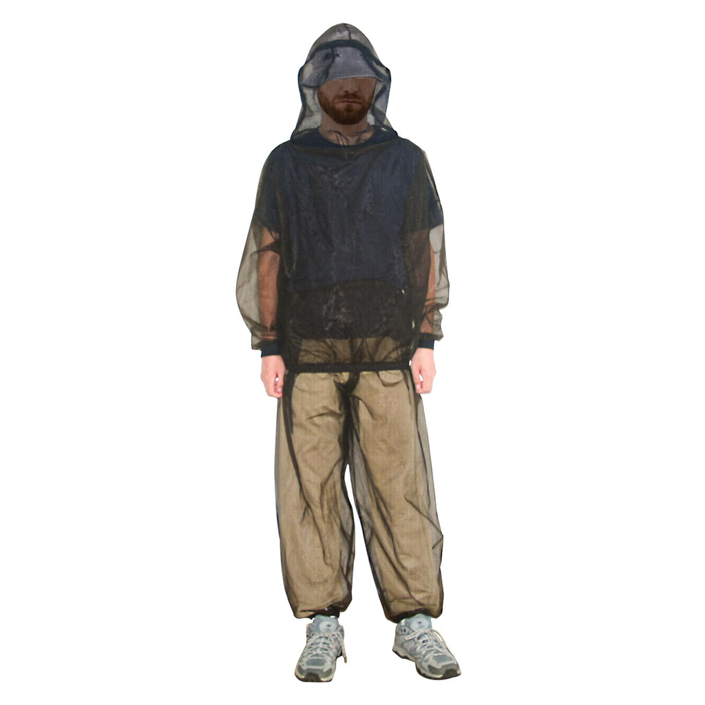 South to East Mosquito Suit - Net Bug Mesh Pants & Jacket with Hood for Outdoor Protection from Bugs Flies Gnats No-See-Ums & Midges - Mosquito Net Clothing for Men & Women with Carrybag XL Size