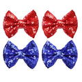 4th of July Hair Bows for Girls Blue Sequin Alligator Clips Glitter Hair Barrettes Clips Red Hair Clips Fourth of July Hair Accessories HairPins Clip for Baby Infant Toddlers Kids