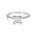 14K White Gold 1.0 Cttw Princess Lab-Grown Diamond Solitaire Engagement  Ring (F-G Color, VS1-VS2 Clarity) - Ring Size 7