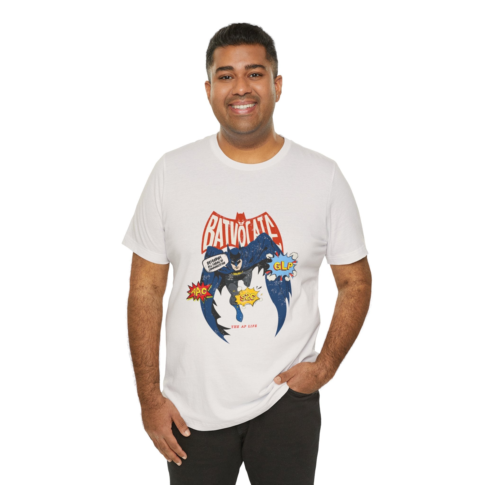 Batvocate - Defending All Forms of Communication - AAC - GLP - S2C - Adult Unisex Jersey Tee
