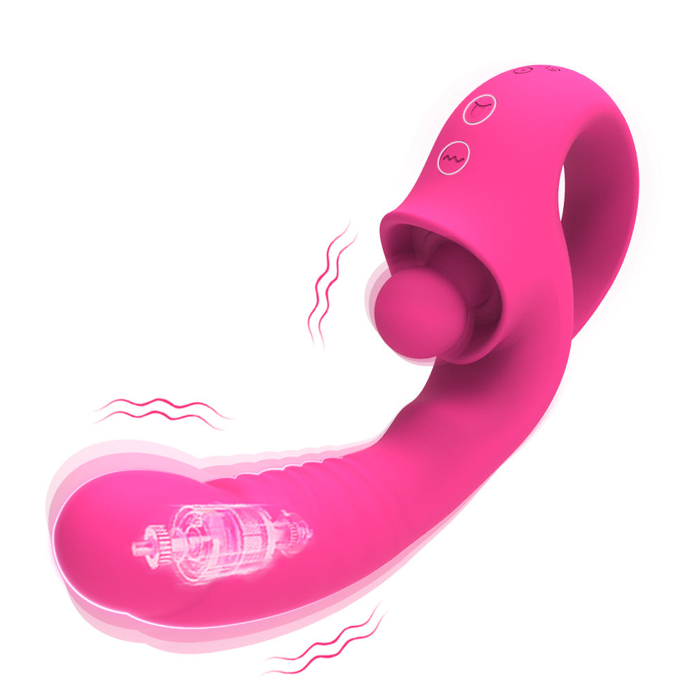 "New 10-Speed Dual Motor Vibrating Licking Toy for Women"