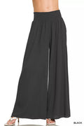 Zenana Smocked Waistband Wide Leg Lounge Pants