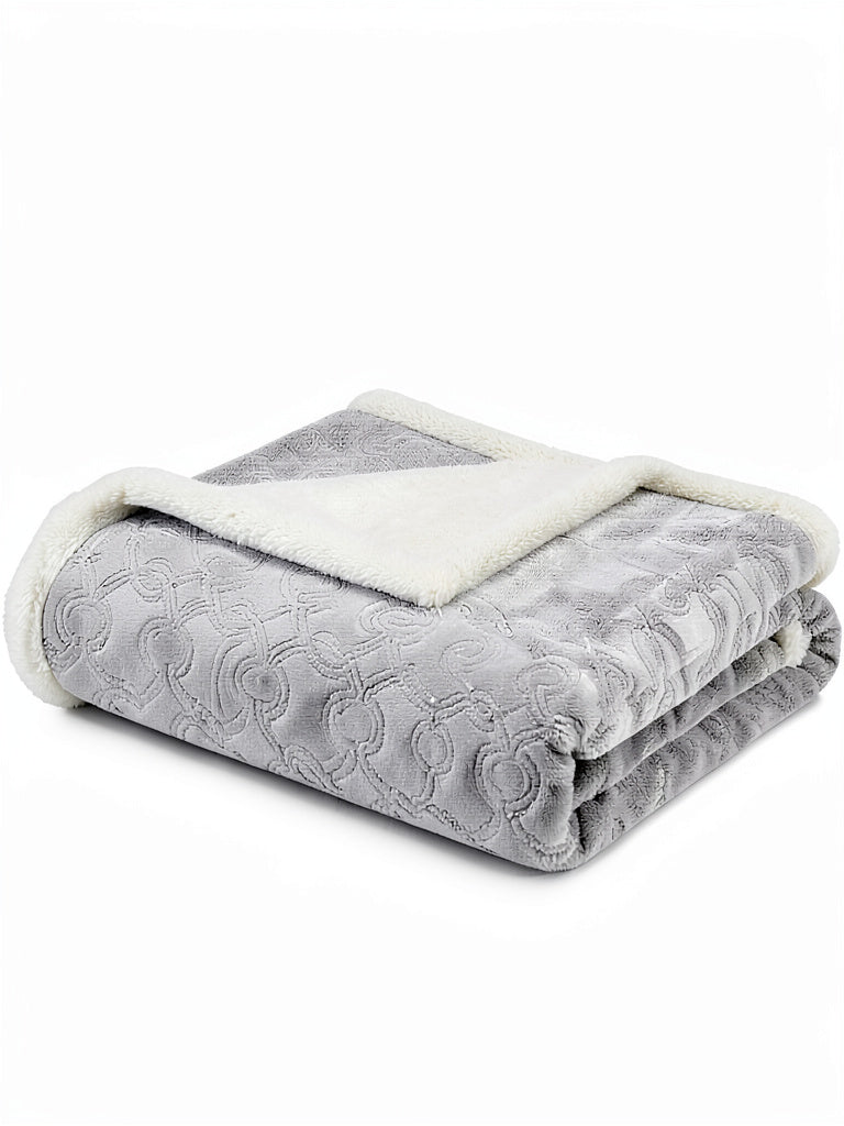 Madison Park Elma Oversized Textured Plush Throw