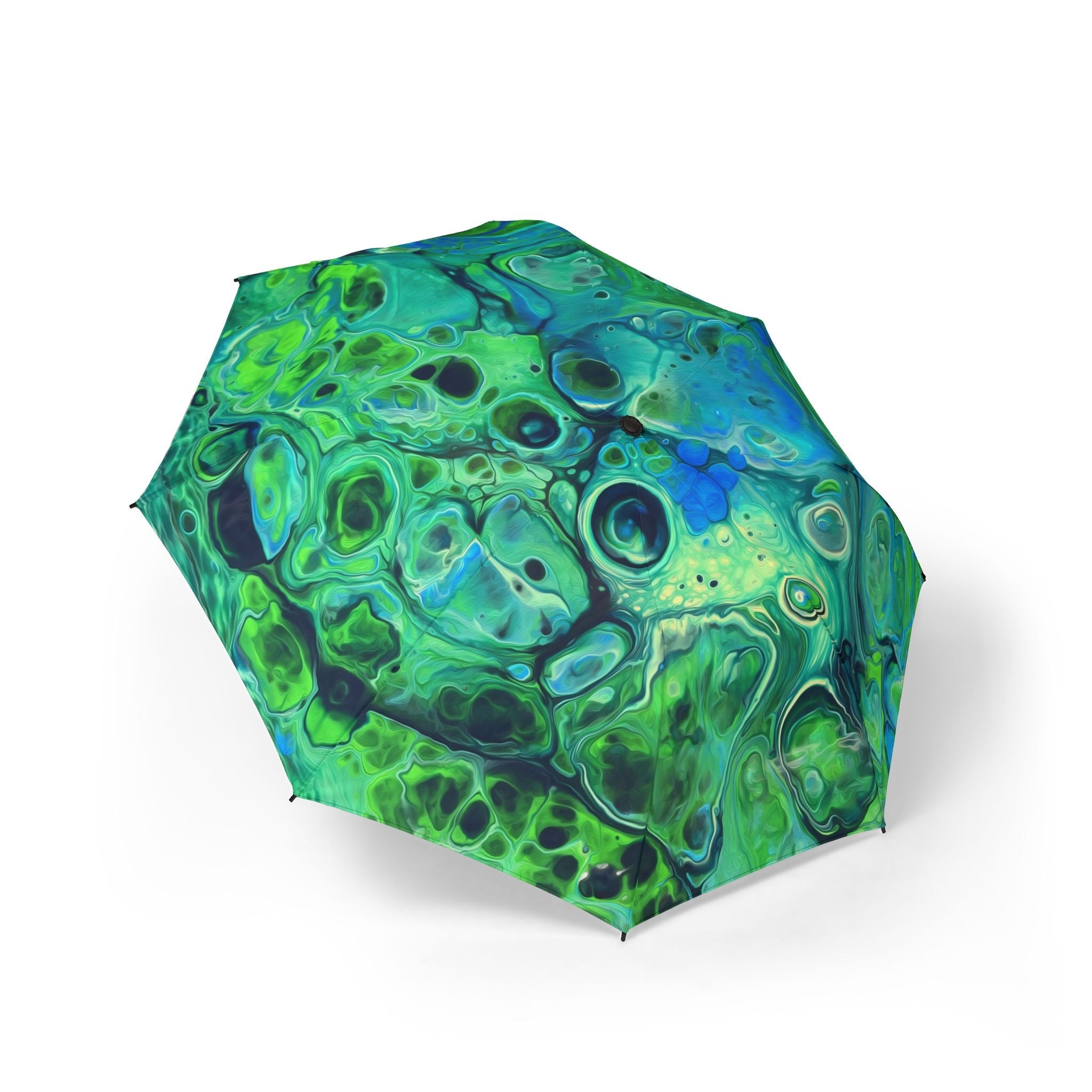 Bespattered Facade Radioactive Foldable Umbrella — Compact Semi-Automatic Rain Parasol