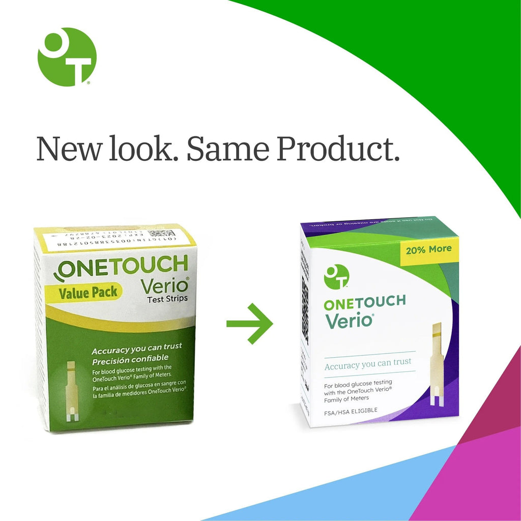 Blood Glucose Test Strips OneTouch® Verio® 50 Strips per Pack 022978