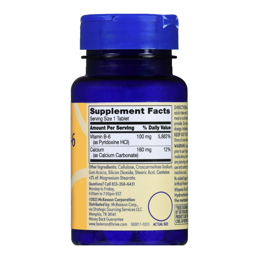 Foster & Thrive™ Vitamin B-6 100 mg Tablets 01093995714